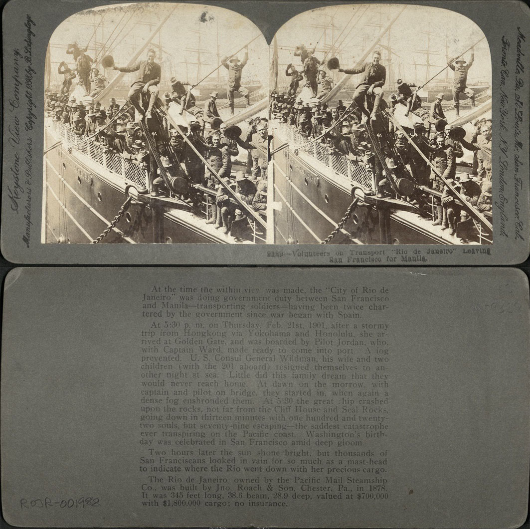 Volunteers on Transport “Rio de Janeiro” Leaving San Francisco for Manila.